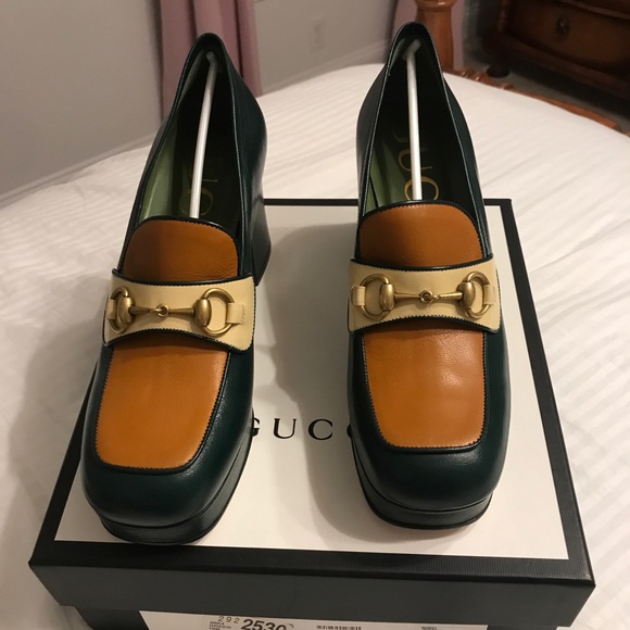 gucci houdan platform loafers